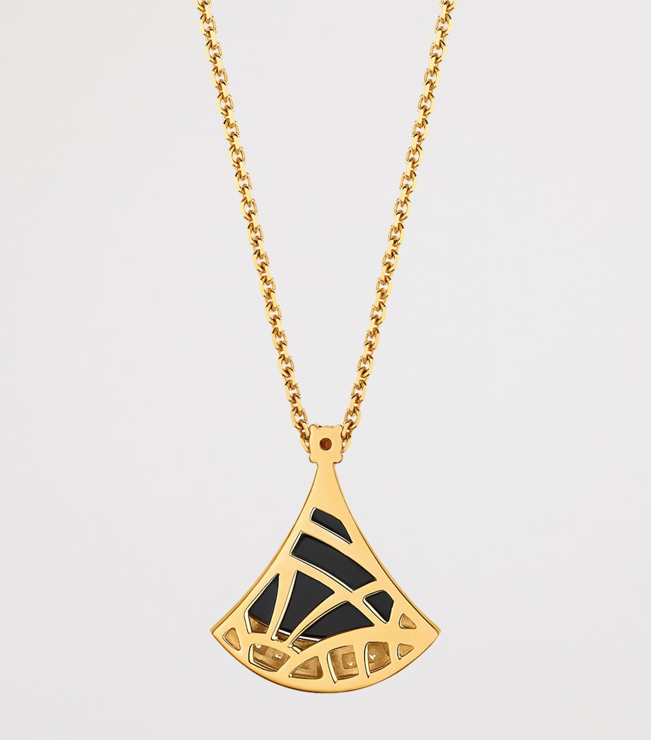 Bvlgari Divas' Dream necklace onyx diamonds yellow gold, UK version