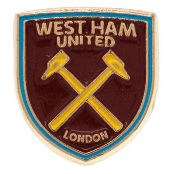 West Ham United FC crest badge metal enamel fastening (British brand)