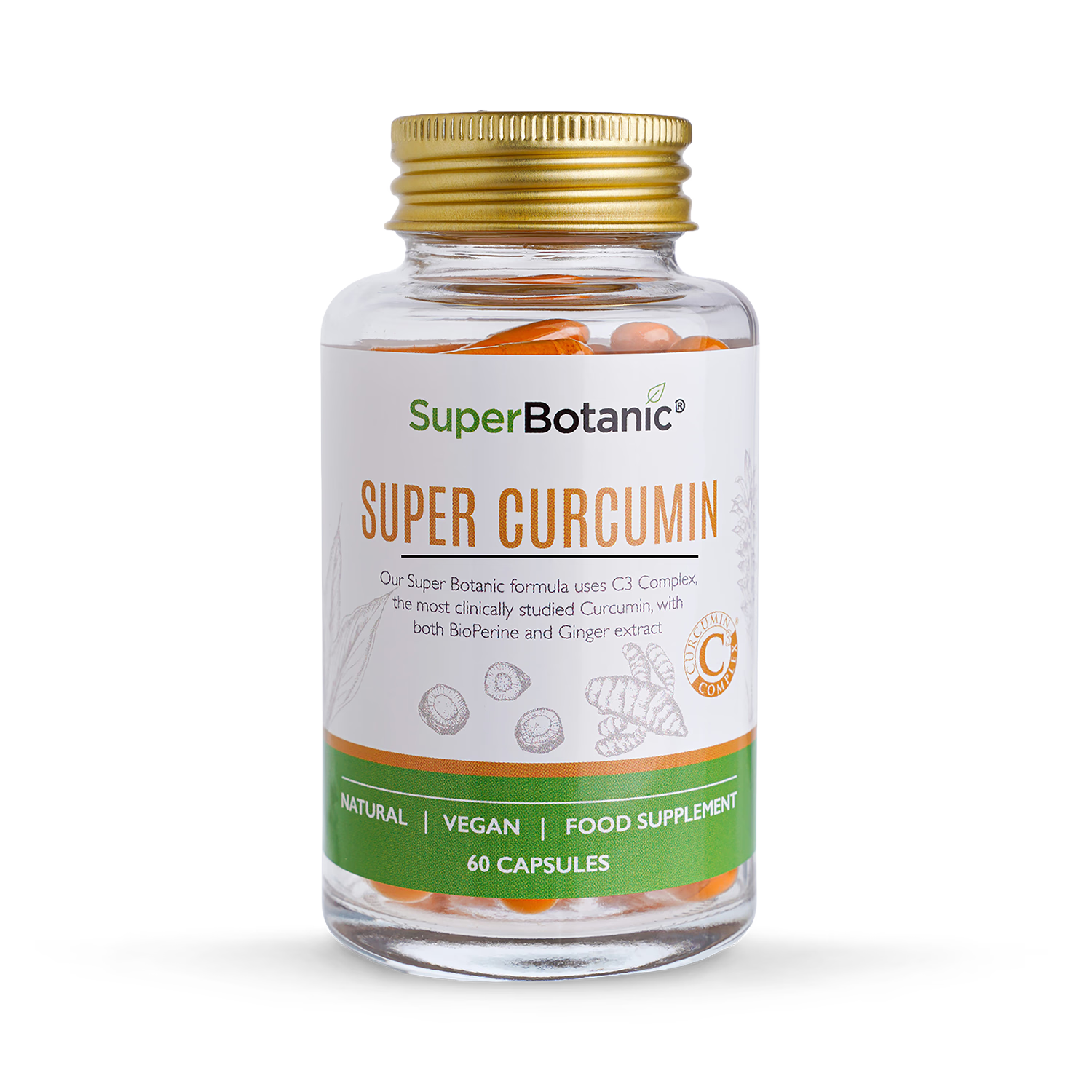 Super Botanic Super Curcumin 60 capsules supplement (British brand)