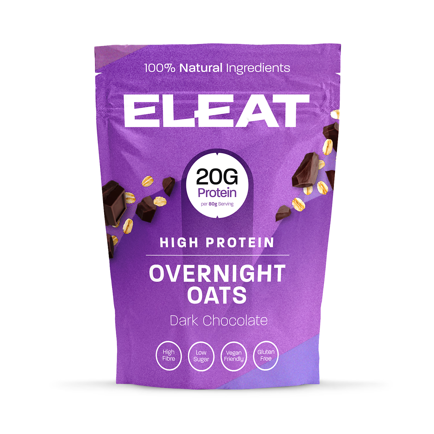 ELEAT overnight oats dark chocolate 400g, imported from the UK