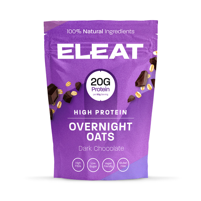 ELEAT overnight oats dark chocolate 400g, imported from the UK