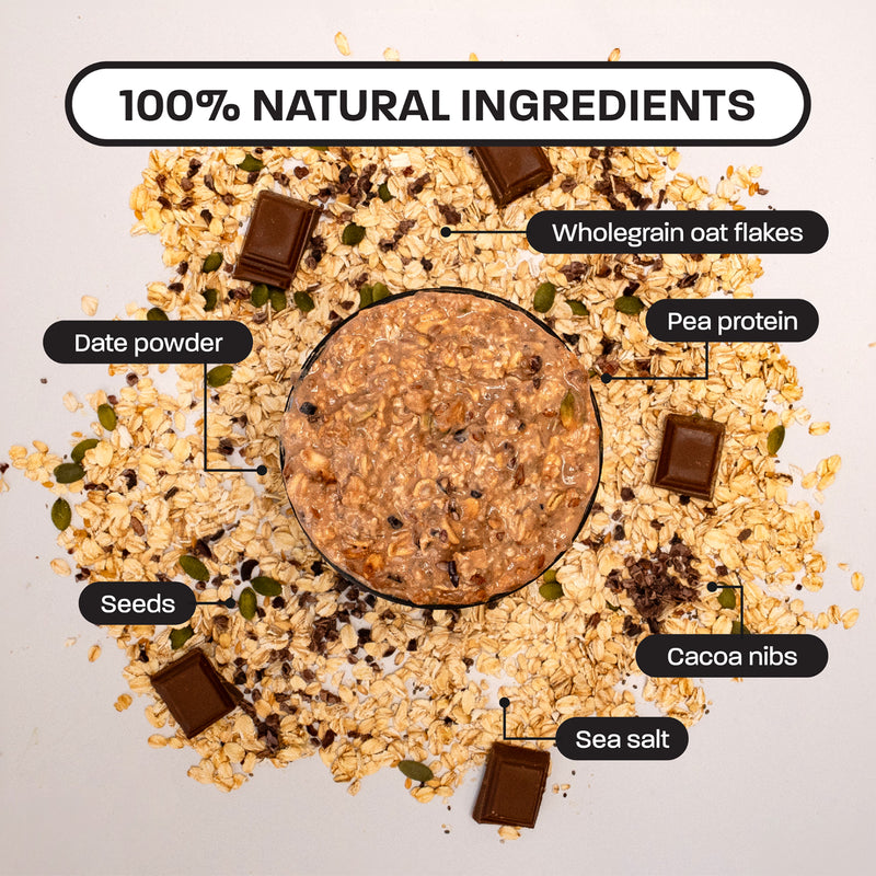 ELEAT overnight oats dark chocolate 400g, imported from the UK