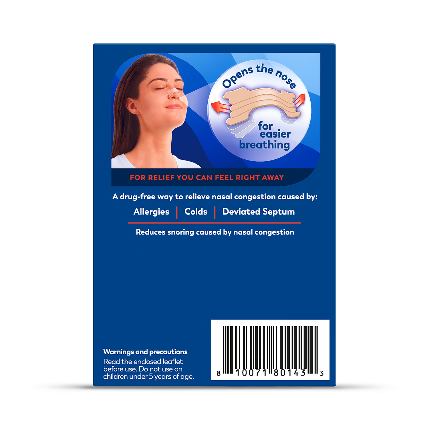 Breathe Right Extra Strength nasal strips 26 count - British product