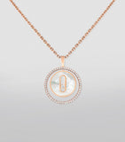 Messika pink gold diamond mother-of-pearl necklace 0.18ct (British brand)