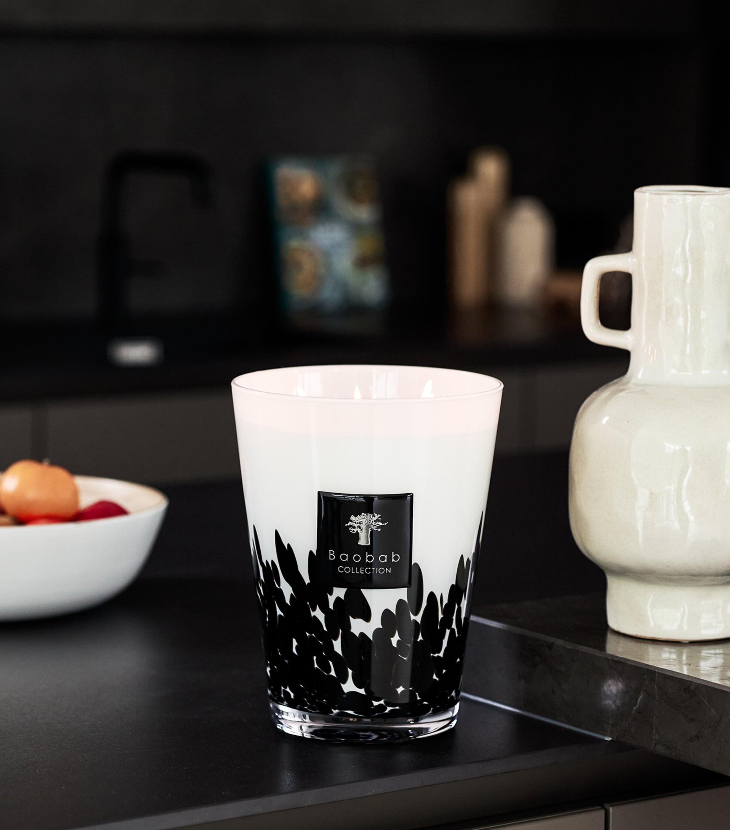 Baobab Collection Feathers candle 24cm - British product