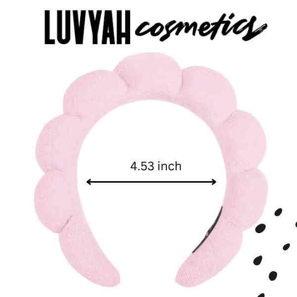 Luvyah Cosmetics Bubble Spa Headband Terry Cloth Pink