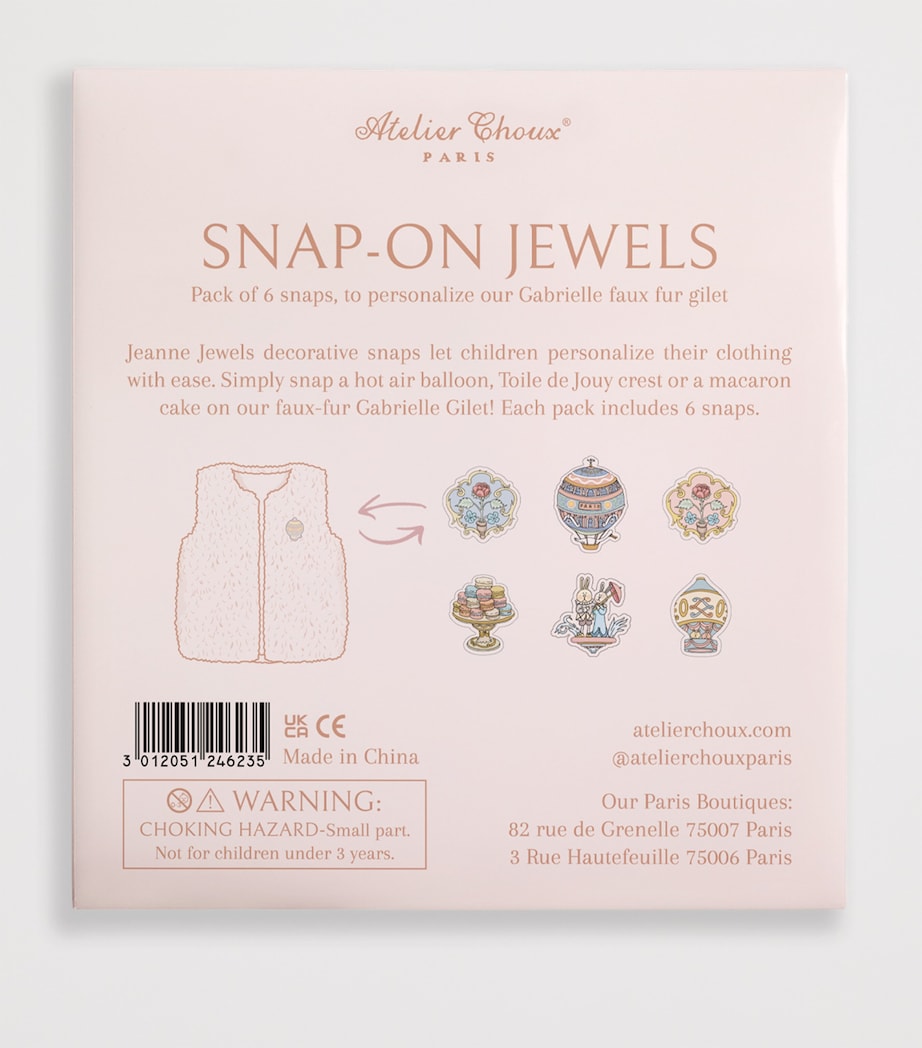 Atelier Choux Jeanne Jewel Set press-on buttons - British product