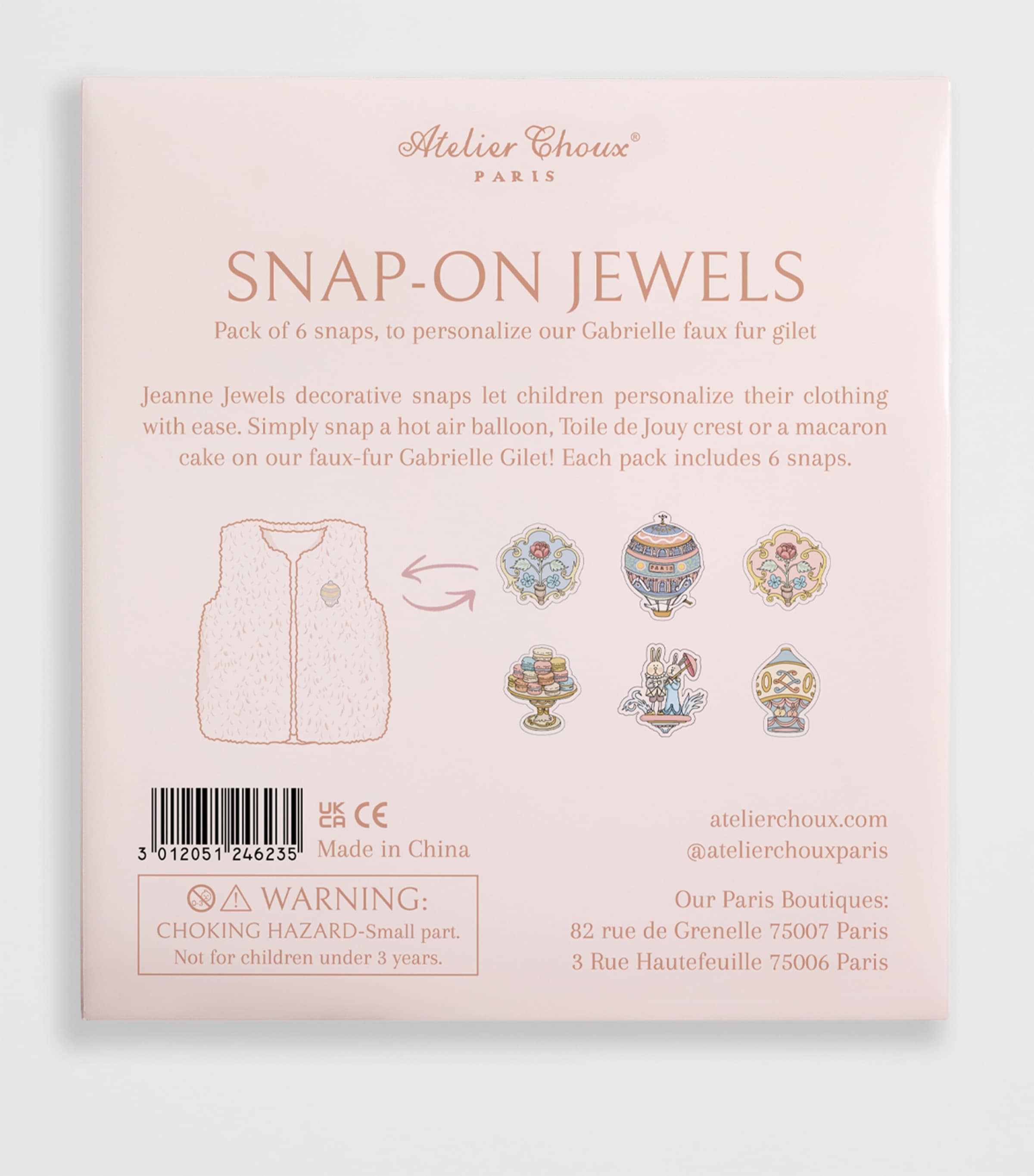 Atelier Choux Jeanne Jewel Set press-on buttons - British product