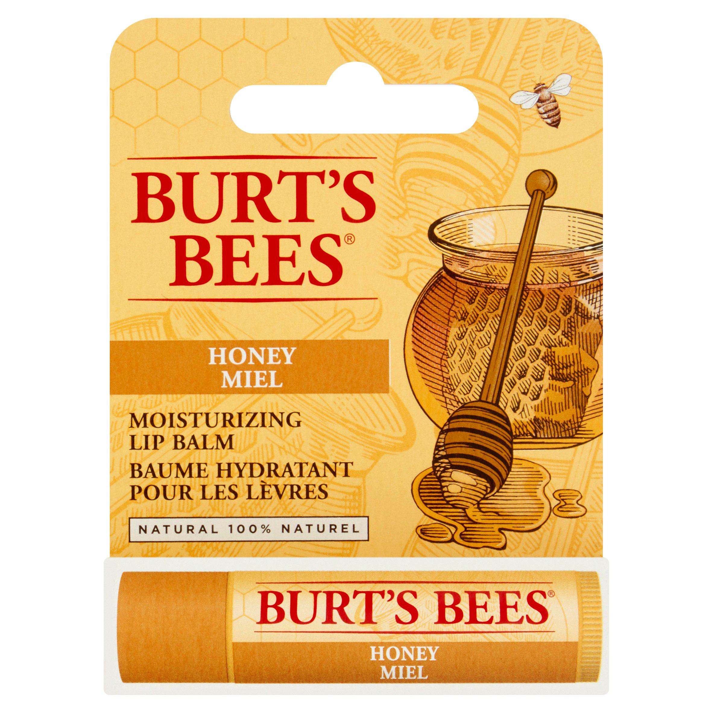 Burt's Bees 100% Natural Moisturising Lip Balm Tube Honey 4.25g Lip care Sainsburys   