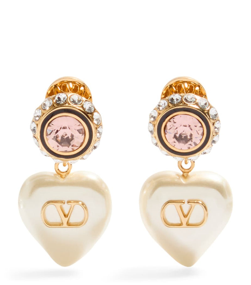 Valentino Garavani VLogo Signature earrings gold tone brass - British product