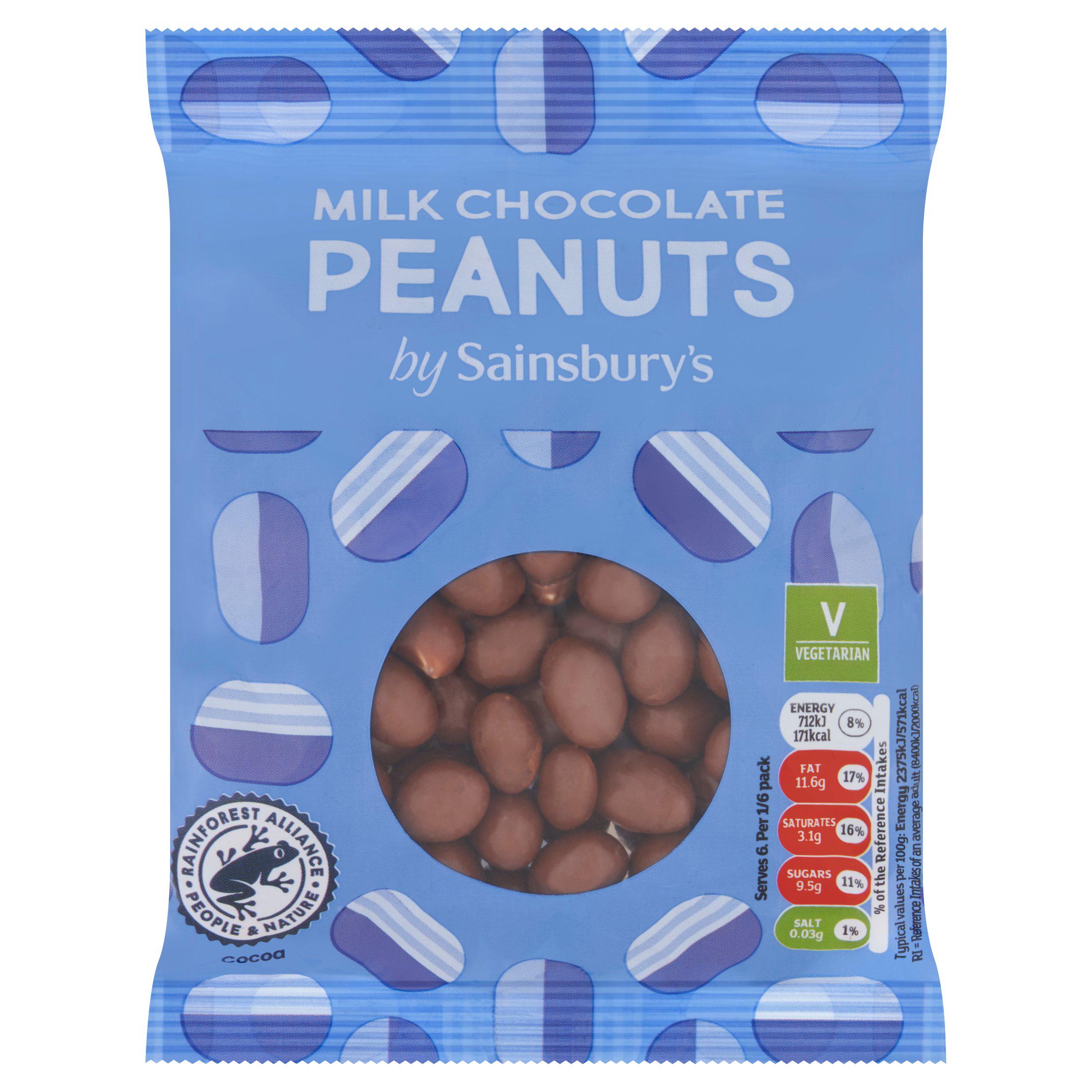 Sainsbury's Milk Chocolate Peanuts 180g GOODS Sainsburys   