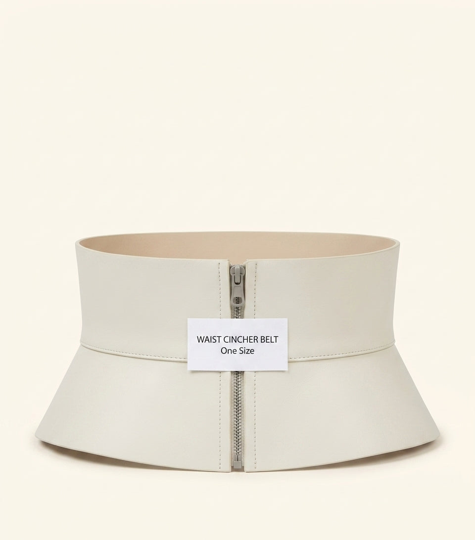 Givenchy leather corset belt with gold-tone brace (British brand)