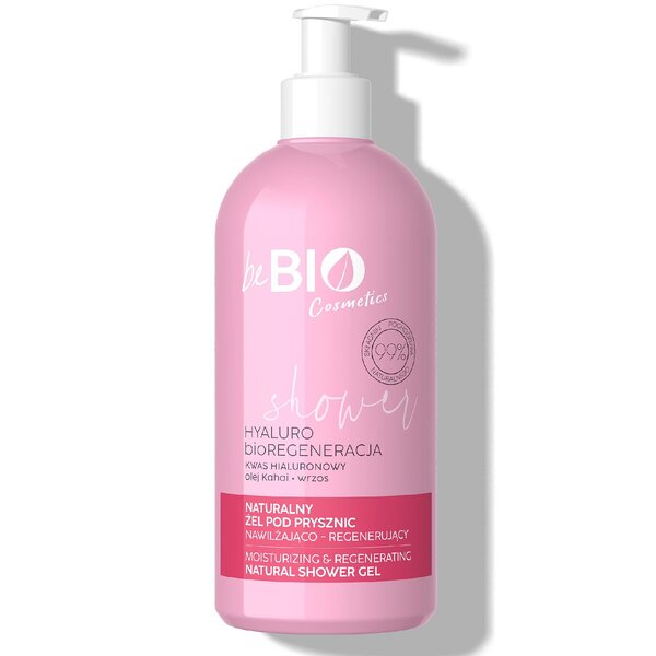 beBIO HYALURO moisturising shower gel 350ml, imported from the UK