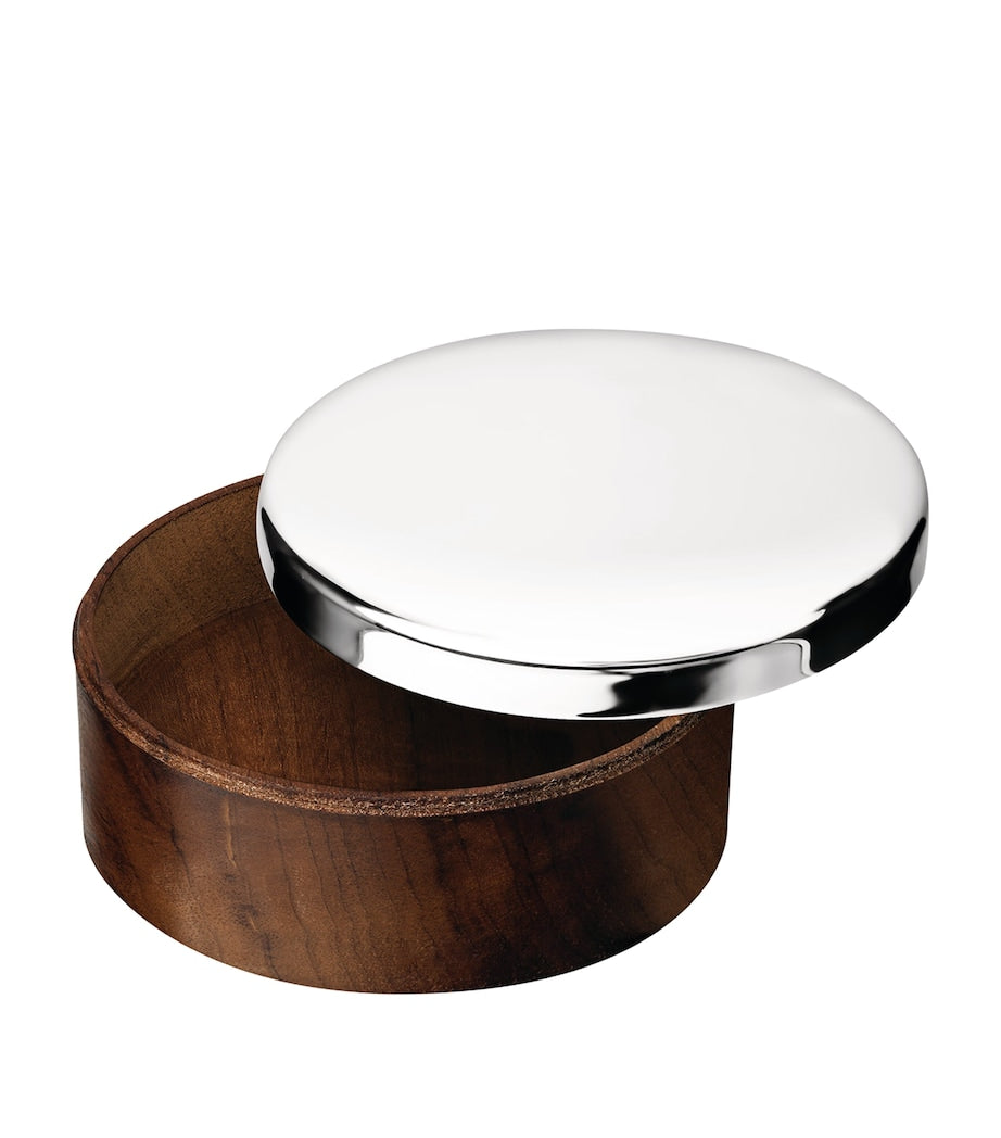 Christofle silver-plated wood Uni trinket box - British product