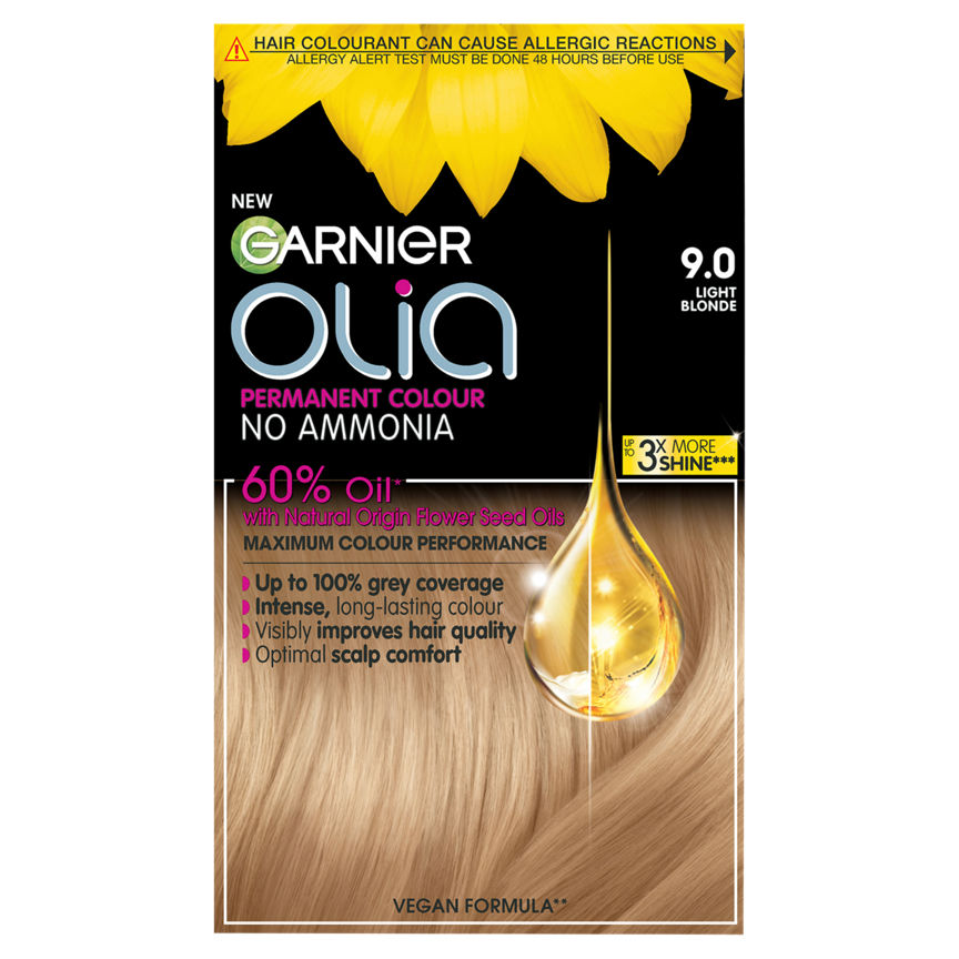 Garnier Olia 9.0 Light Blonde Permanent Hair Dye