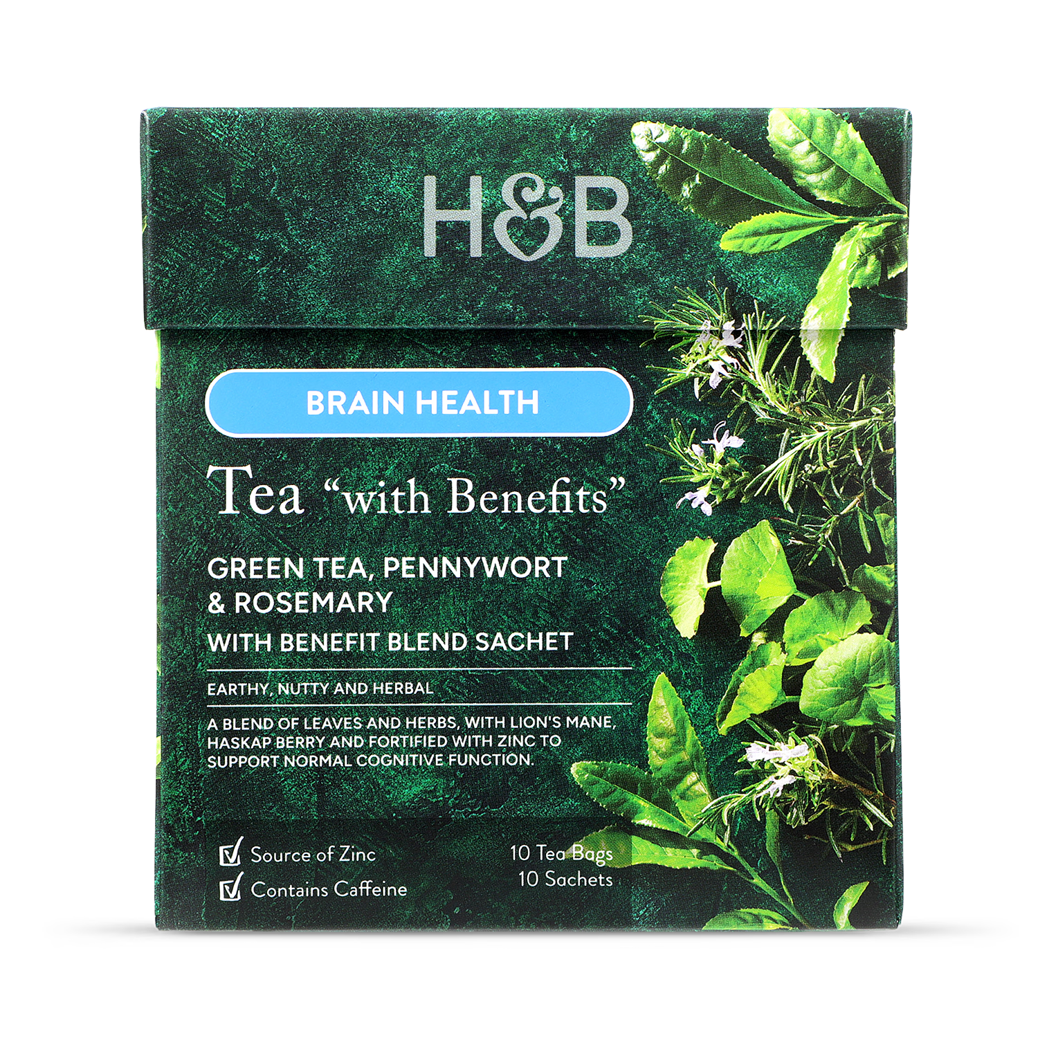 Holland & Barrett Brain Health Tea 10 Tea Bags, UK version