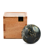 Marchanta Portoro Gold Marble Bola Sculpture 9cm diameter, imported from the UK