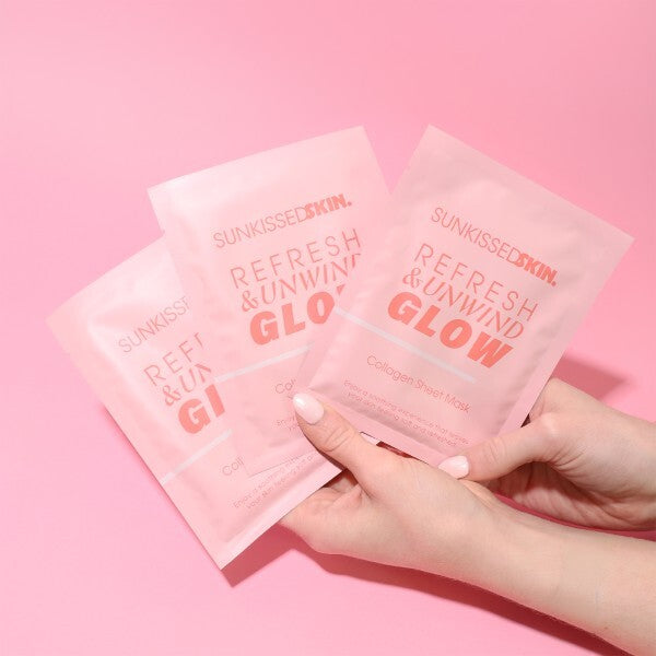 Sunkissed collagen face mask gift set 10 pack, imported from the UK