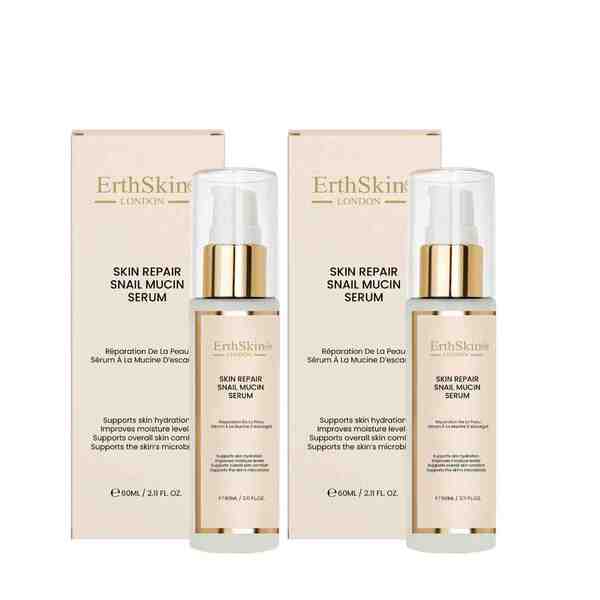 Erth Skin London Snail Mucin Serum 2x 60ml (British brand)