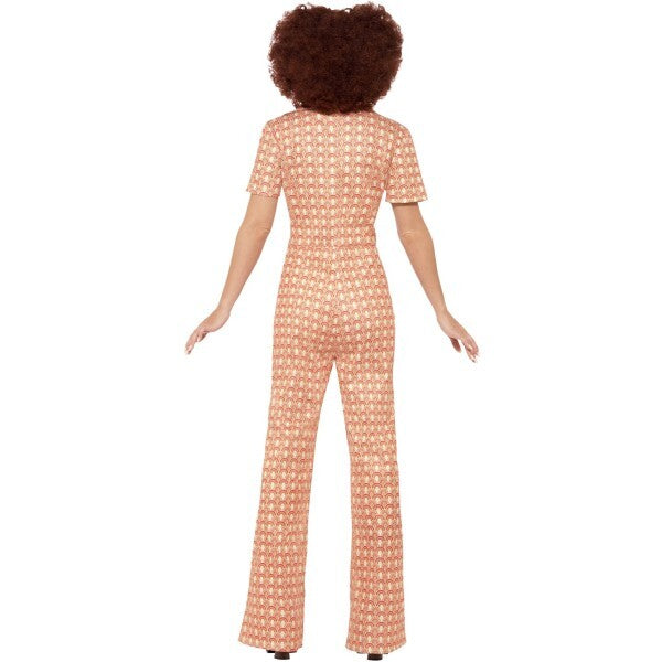 Smiffys 70s chic costume orange jumpsuit (British brand)