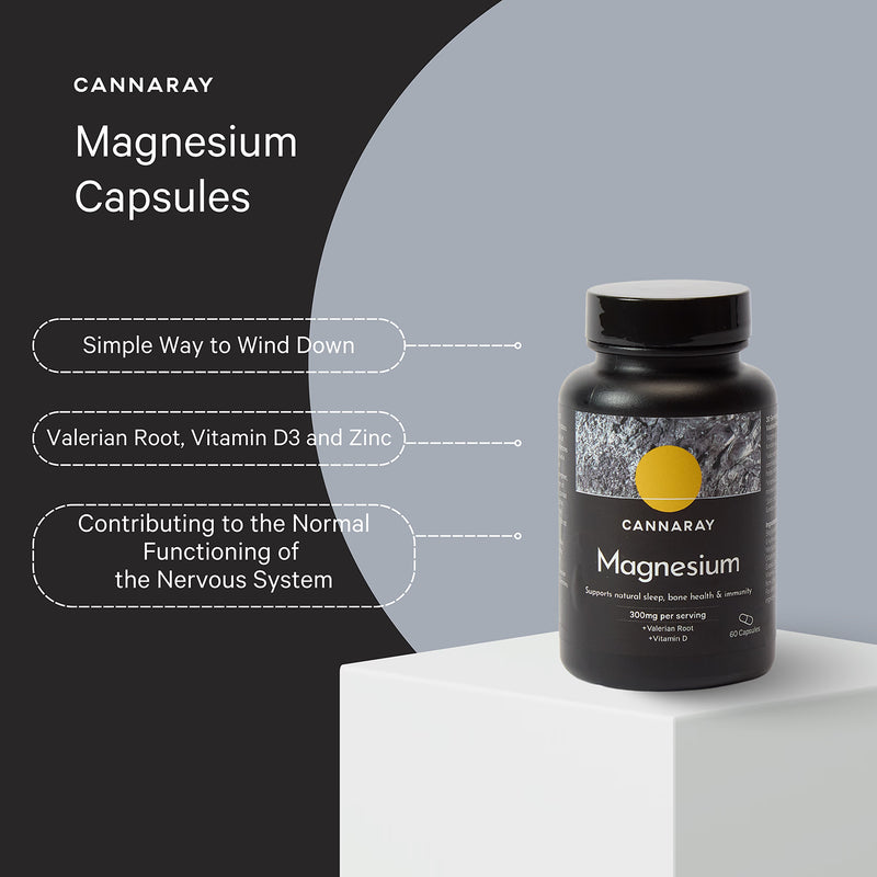 Cannaray magnesium capsules 300mg 60 count - British product