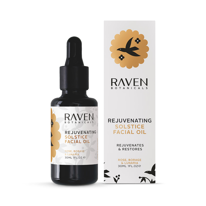 Raven Botanicals Solstice Rejuvenating Facial Oil 30ml (British brand)