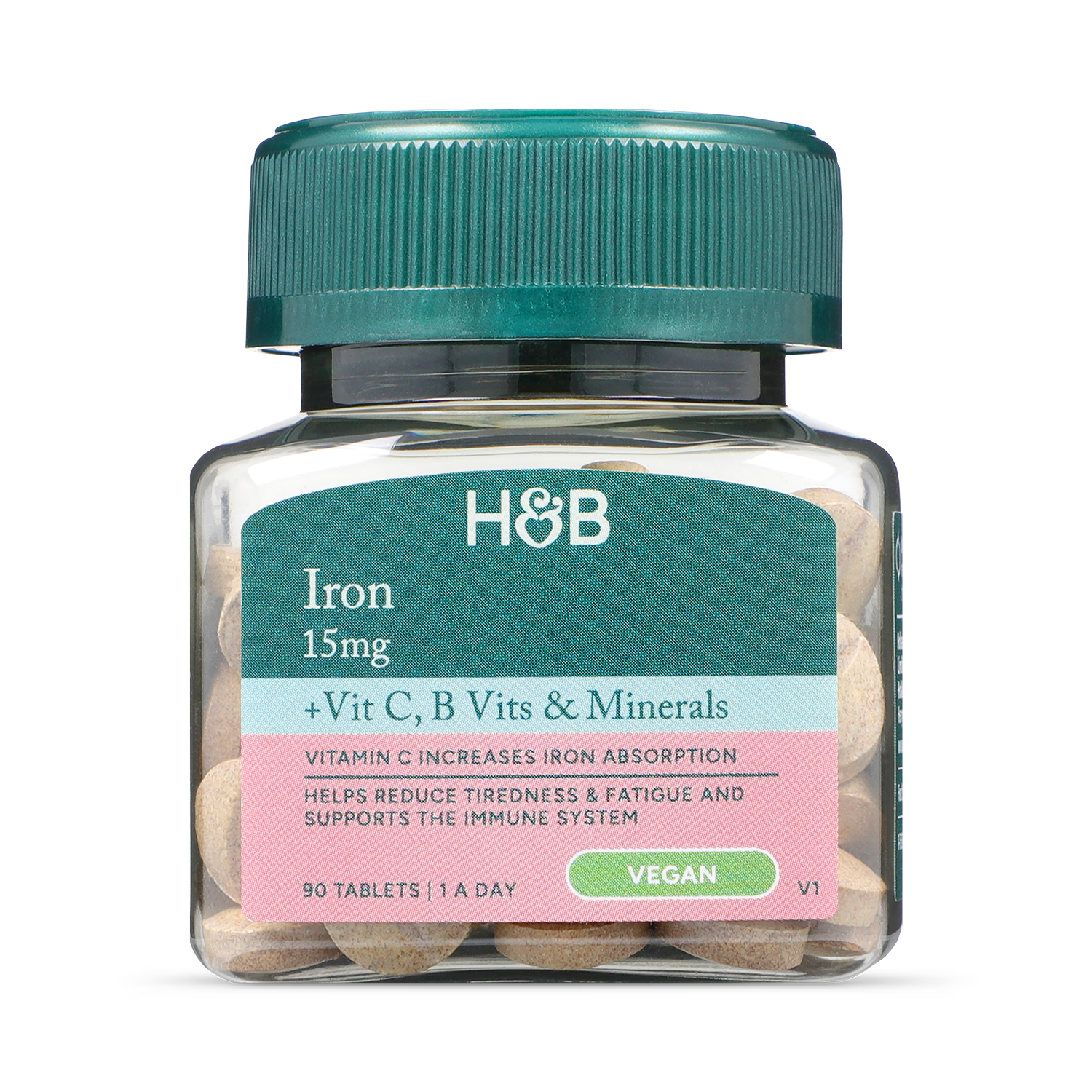 Holland & Barrett Iron + B Tablets 90 Pack, UK version