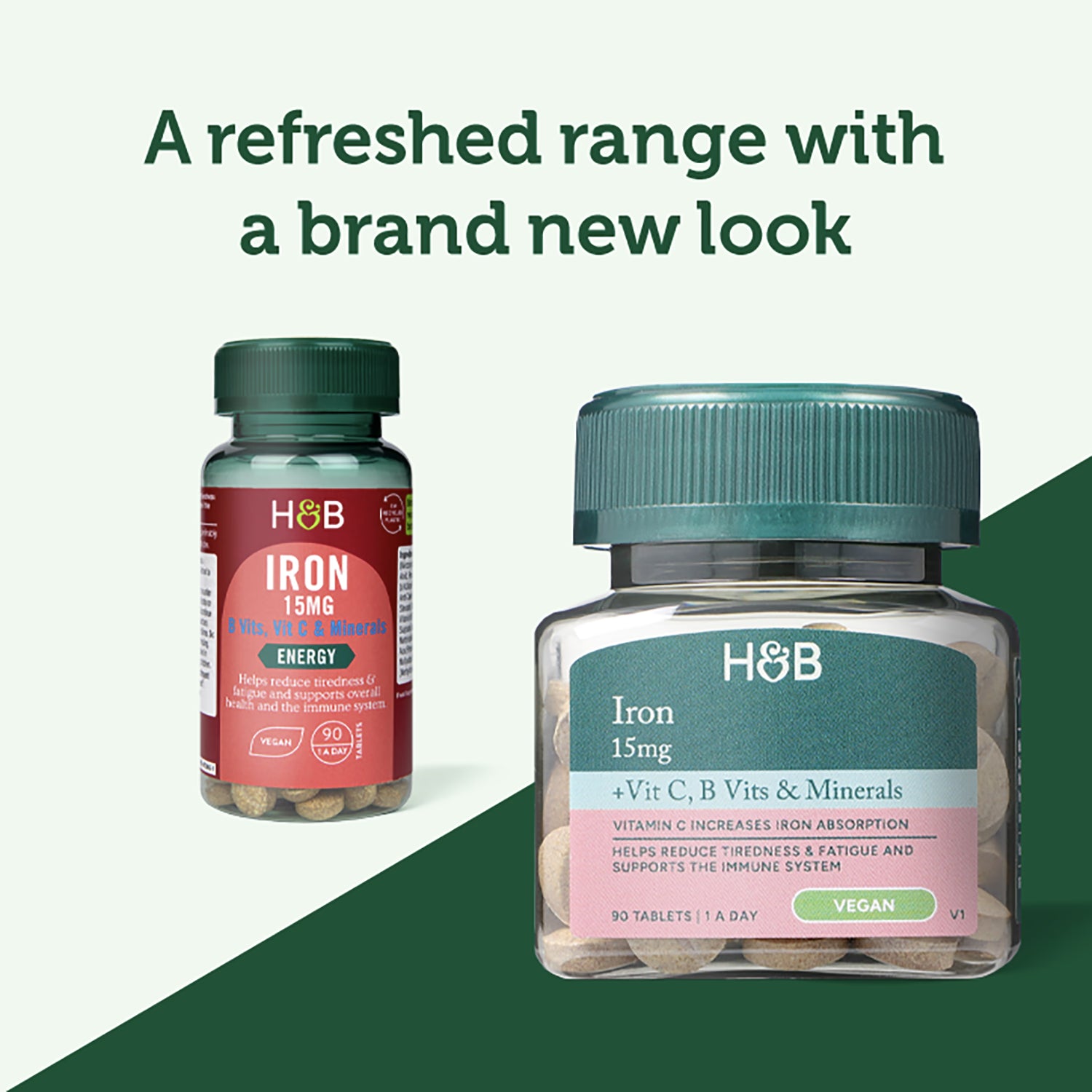 Holland & Barrett Iron + B Tablets 90 Pack, UK version