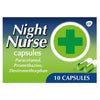 Night Nurse cold flu relief capsules 10-count, imported from the UK