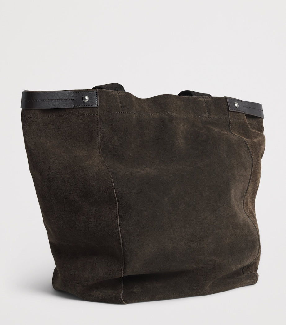 NN.07 suede tote bag with handles and strap, imported from the UK