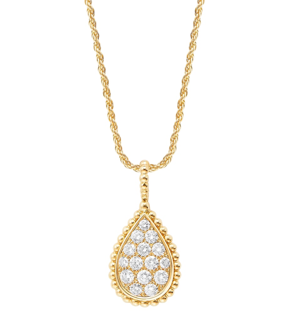 Boucheron Serpent Bohème diamond pendant in yellow gold (British brand)