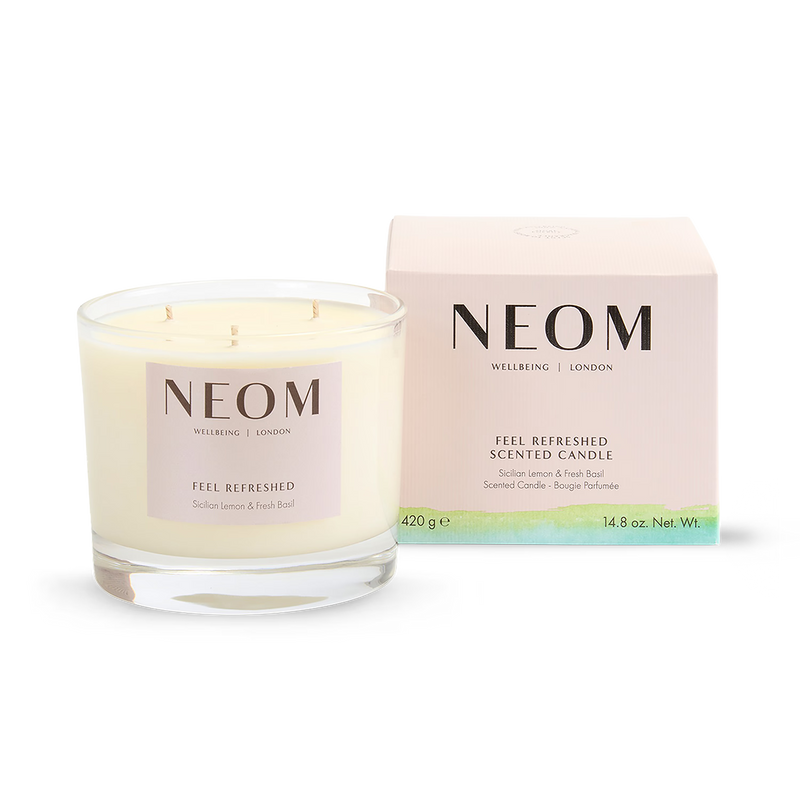 NEOM Feel Refreshed scented candle 3 wick 420g, UK version