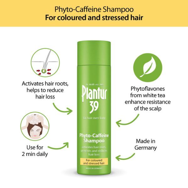 Plantur 39 Caffeine Shampoo Coloured Stressed Hair 3x 250ml GOODS Superdrug   