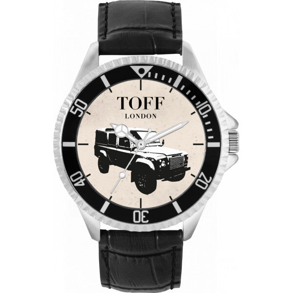 Toff London beige men's car watch 42mm, UK version