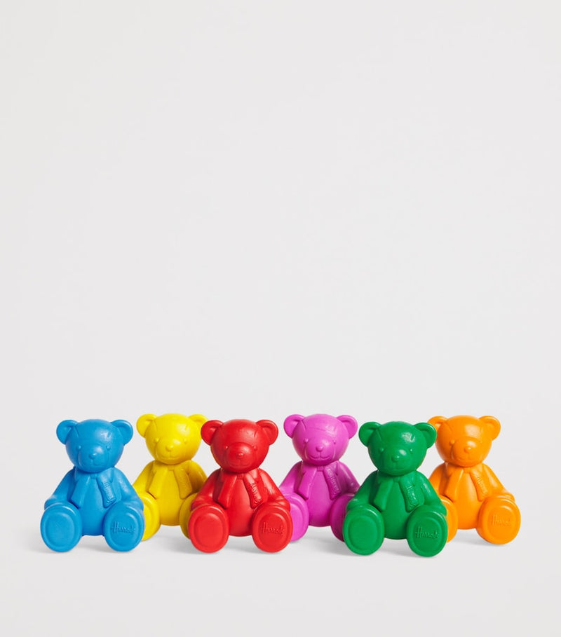 Harrods bear shaped crayons set of 6 (British brand)
