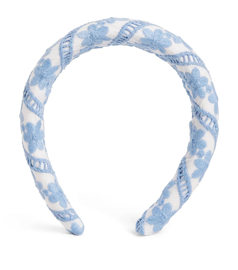 MARLO Odessa headband for girls with embroidered florals - British product
