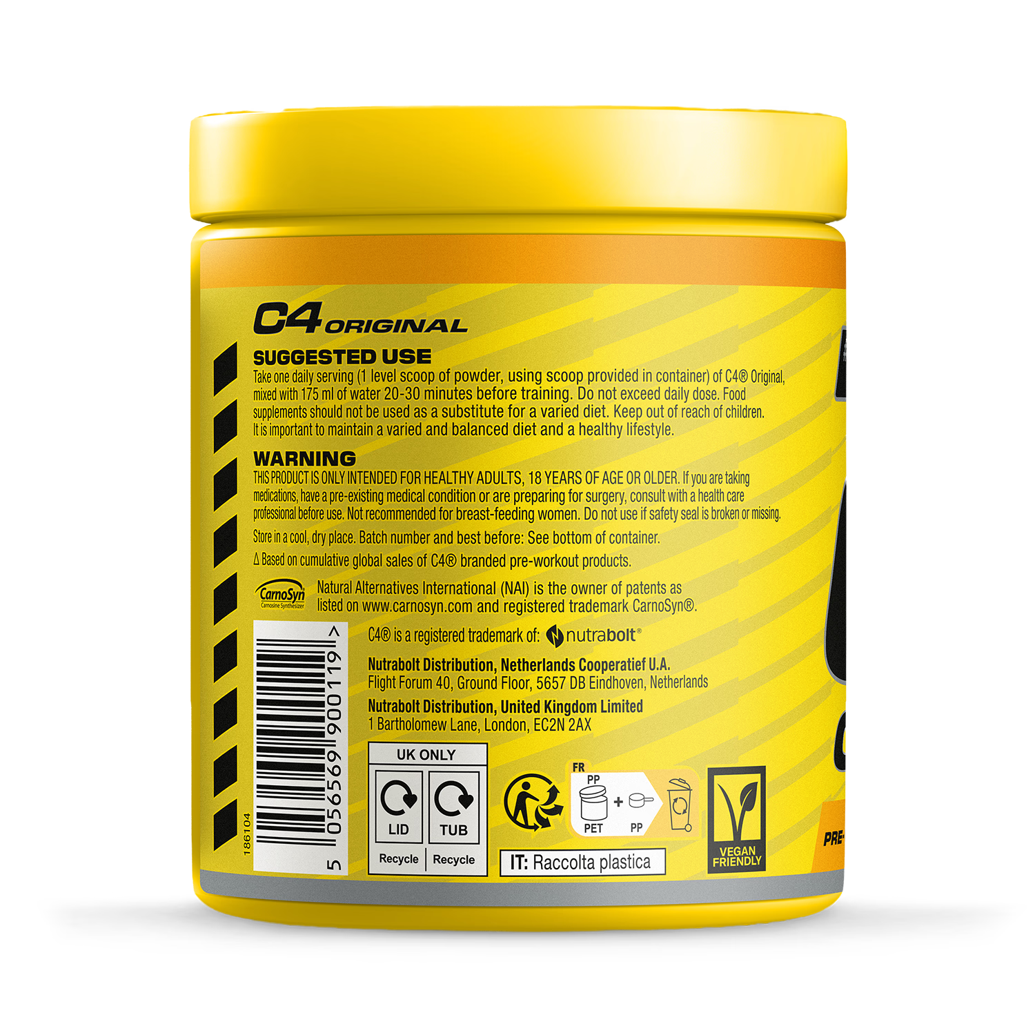 Cellucor Pre-Workout Powder Orange 180g - British product
