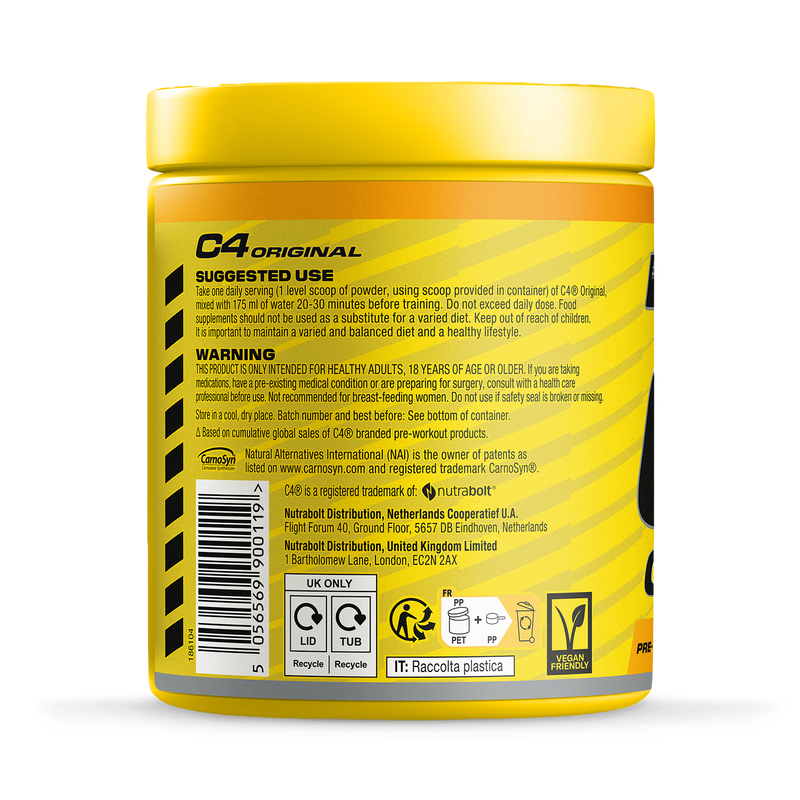 Cellucor Pre-Workout Powder Orange 180g - British product
