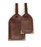 Aspinal of London leather luggage tags set of 2 - British product