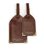 Aspinal of London leather luggage tags set of 2 - British product