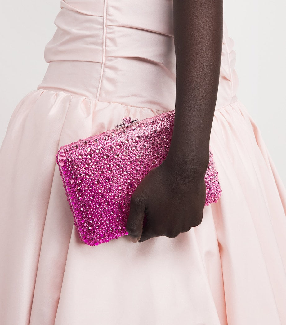 Judith Leiber Slim Slide Gradient Caviar clutch bag, imported from the UK