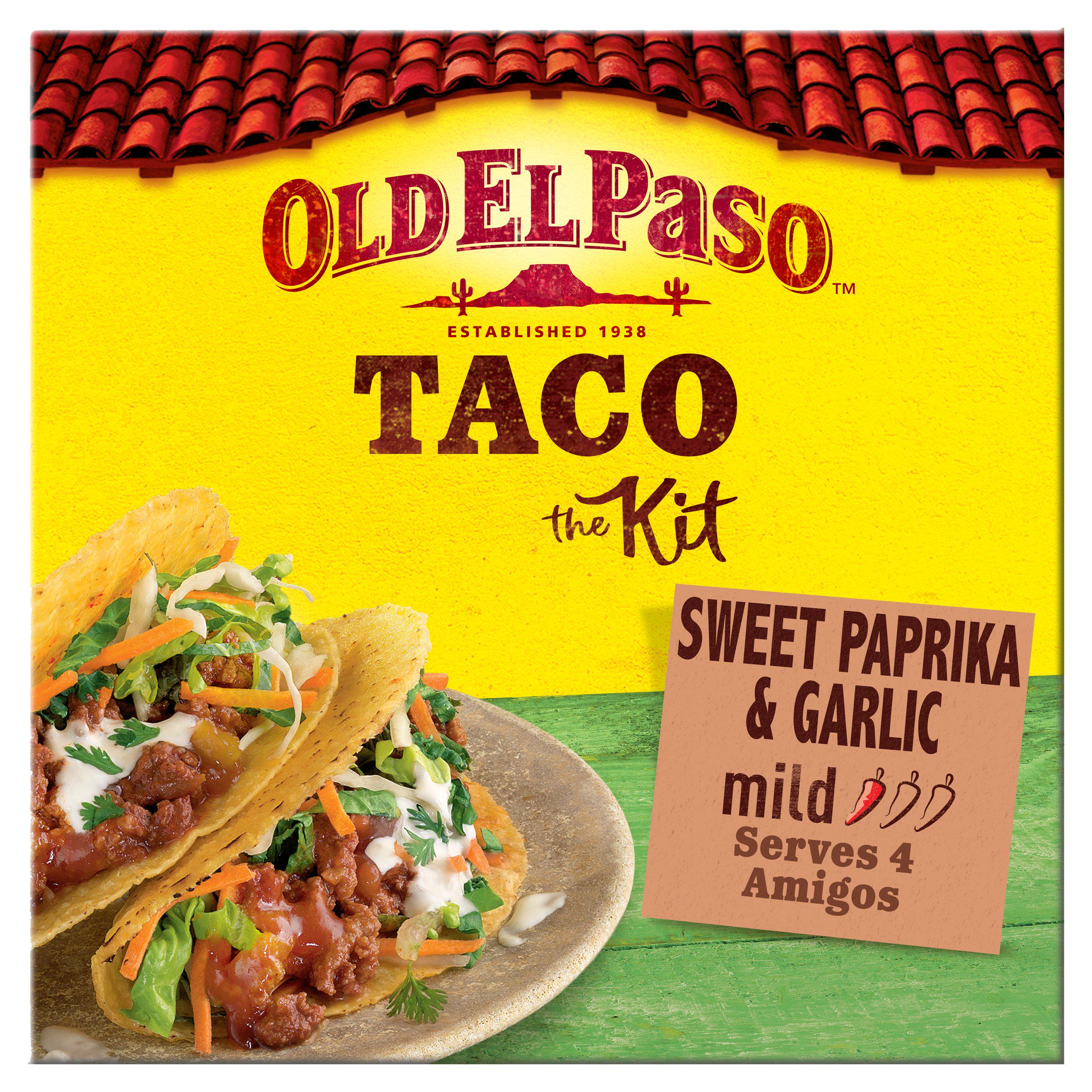 Old El Paso Mexican Garlic & Paprika Crunchy Taco Kit 308g Mexican Sainsburys   