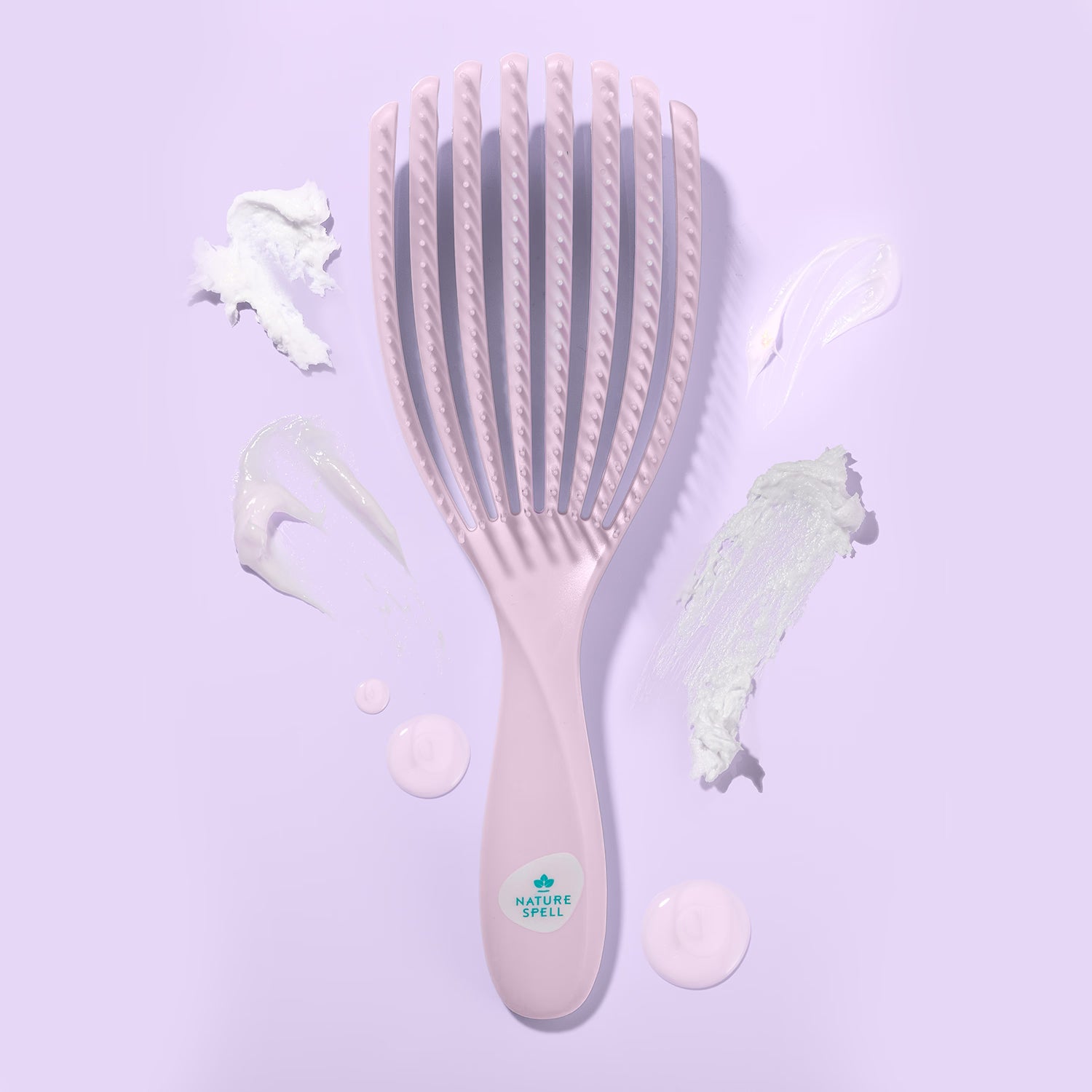 Nature Spell Flexi Flow Detangler Brush Purple, UK version