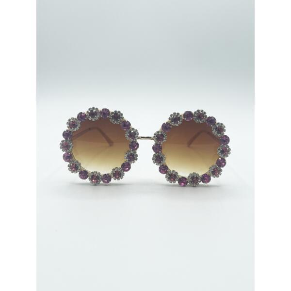 SVNX round floral pink sunglasses - British product