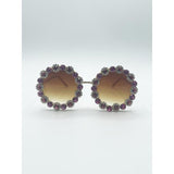 SVNX round floral pink sunglasses - British product