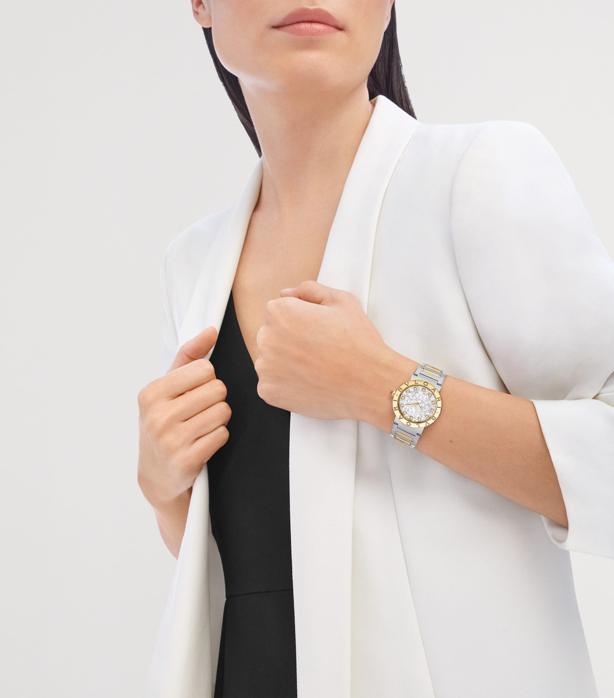 Bvlgari stainless steel and gold watch 33mm UK version