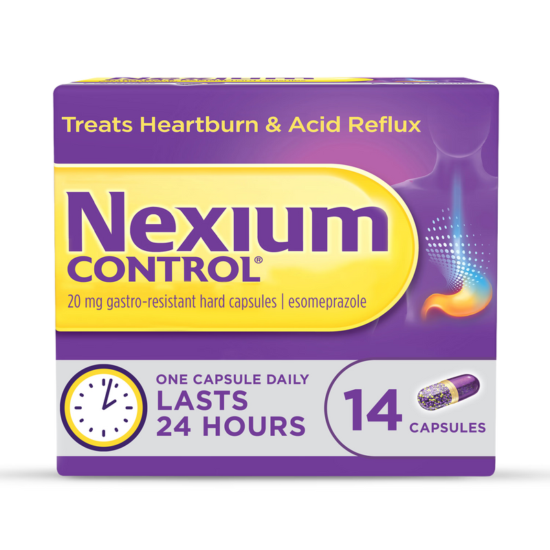 Nexium heartburn relief capsules 14 capsules, imported from the UK