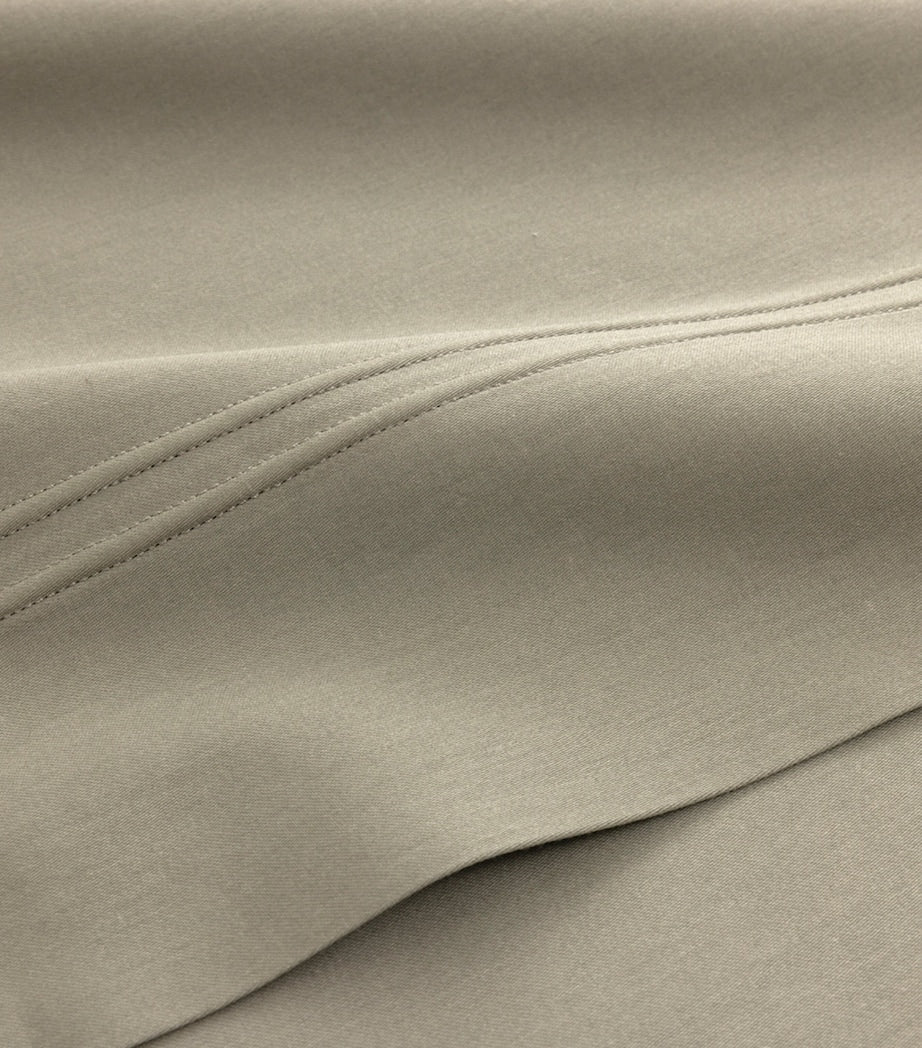 Yves Delorme Triomphe Kaki flat sheet 240x295cm, imported from the UK