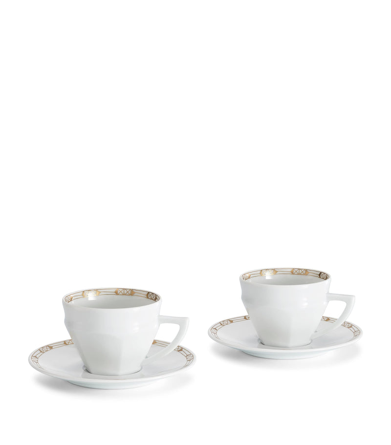 Baccarat Talleyrand porcelain tea cups and saucers set 220ml - British product