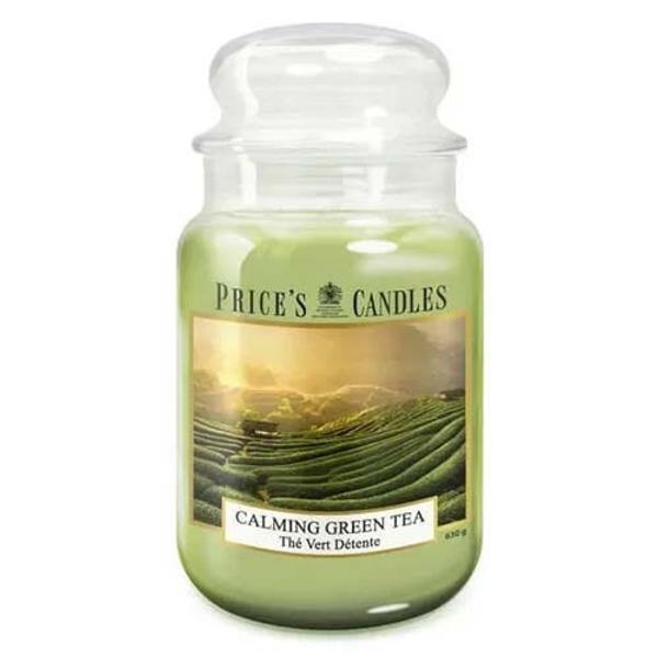 Price's large jar candle green tea and lime scent - British product